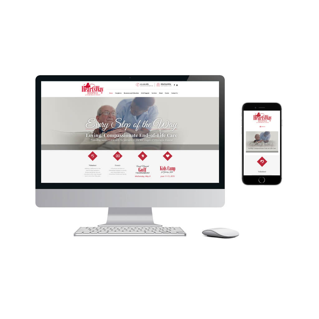 Heartsway Hospice custom website
